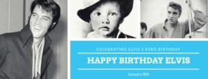 Elvis 83rd Birthday Banner